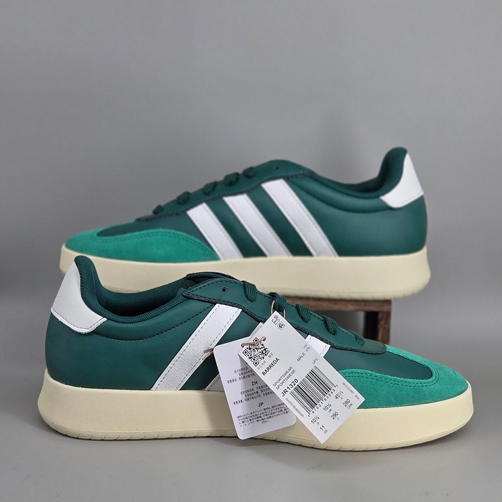 Adidas Barreda Sneakers Mens 11 Collegiate Green White JR1320 Terrace Streetwear